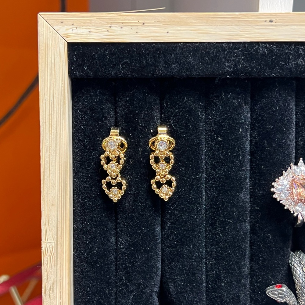 🔥 NINA RICCI Gold Drop Earrings
